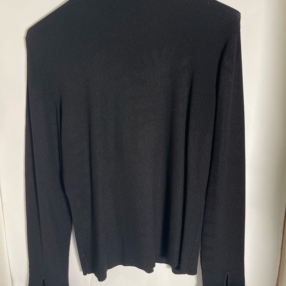 valerie separates Black Sweater With Satin Like Collar And Cuffs - Picture 4 of 12